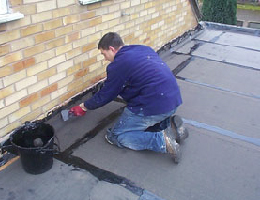 Man applying Tanking Membrane